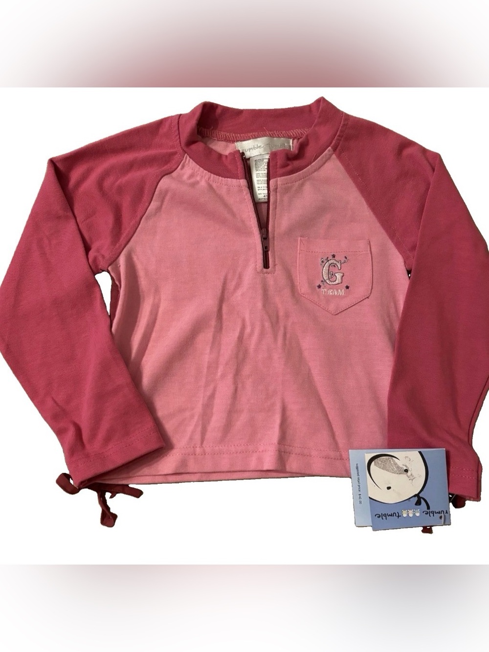 NWT Rumble Tumble Little Girls Quarter Zip Pullover Size 4T